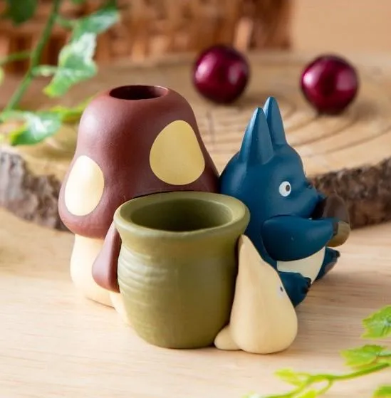 MY NEIGHBOR TOTORO - Blue & White Totoro - Figure Pen Pot 4.5cm